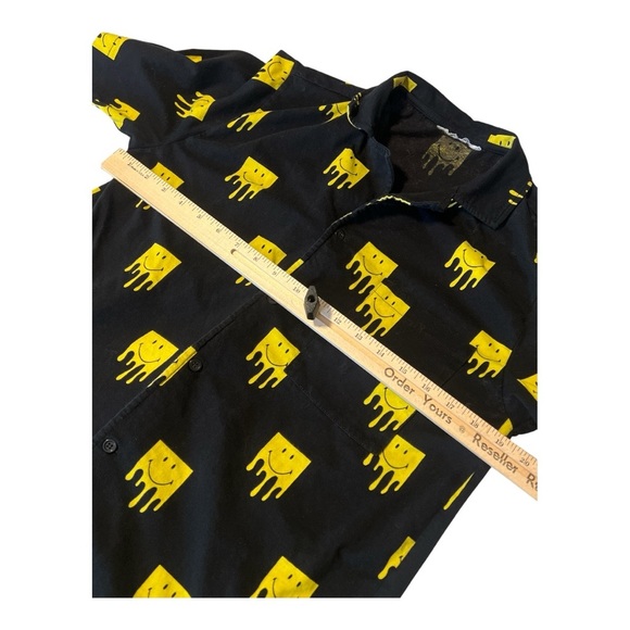 Zara x Smiley Men's Melted Cheese Smile Print Shirt Medium EF2 - Picture 3 of 5